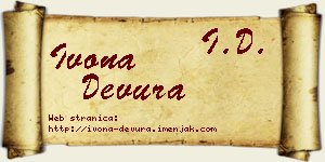 Ivona Devura vizit kartica